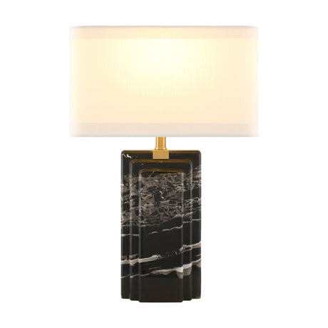 Modern European furniture - Black Marble Accent Table Lamp - www.oroa.com