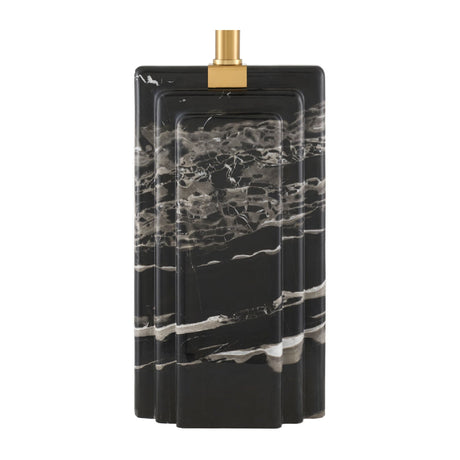 Modern European furniture - Black Marble Accent Table Lamp - www.oroa.com