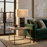 Modern European furniture - Black Marble Accent Table Lamp - www.oroa.com
