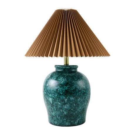 Modern European furniture - Brown Pleated Linen Table Lamp - www.oroa.com