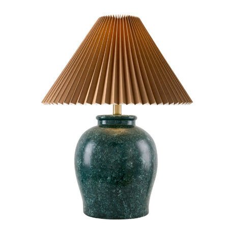 Modern European furniture - Brown Pleated Linen Table Lamp - www.oroa.com