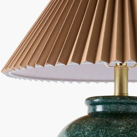 Modern European furniture - Brown Pleated Linen Table Lamp - www.oroa.com