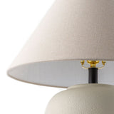 Modern European furniture - Ceramic Beige Linen Table Lamp - www.oroa.com