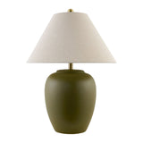 Modern European furniture - Ceramic Beige Linen Table Lamp - www.oroa.com