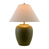 Modern European furniture - Ceramic Beige Linen Table Lamp - www.oroa.com