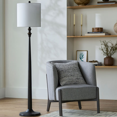 Modern European furniture - Linen Drum Shade Floor Lamp - www.oroa.com