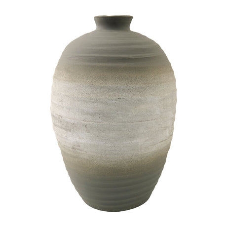 Modern furniture - Gray Glazed Ceramic Vase - www.oroa.com