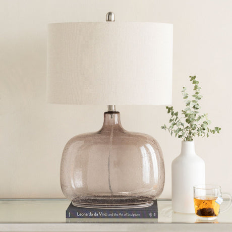 Modern European furniture - Gray Clear Glass Table Lamp - www.oroa.com