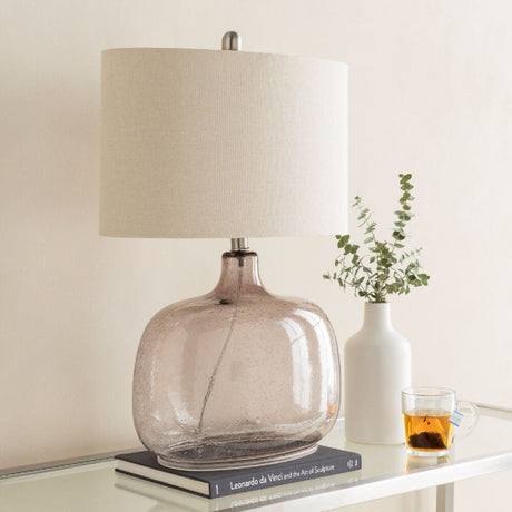 Modern European furniture - Gray Clear Glass Table Lamp - www.oroa.com