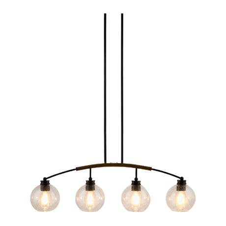 Modern European furniture - 4-Light Clear Glass Linear Chandelier - www.oroa.com
