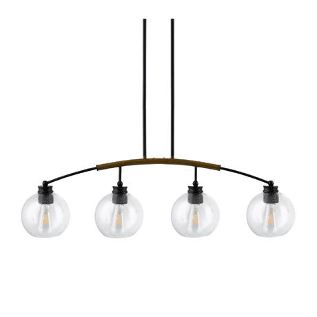 Modern European furniture - 4-Light Clear Glass Linear Chandelier - www.oroa.com