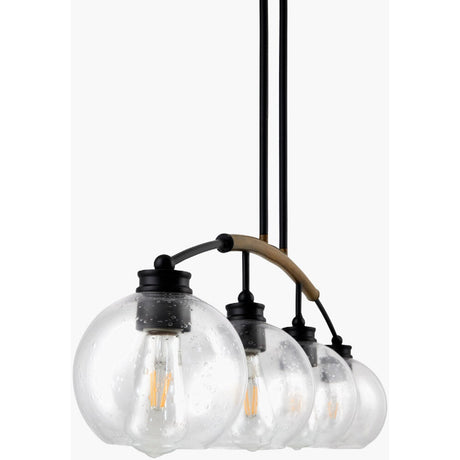 Modern European furniture - 4-Light Clear Glass Linear Chandelier - www.oroa.com