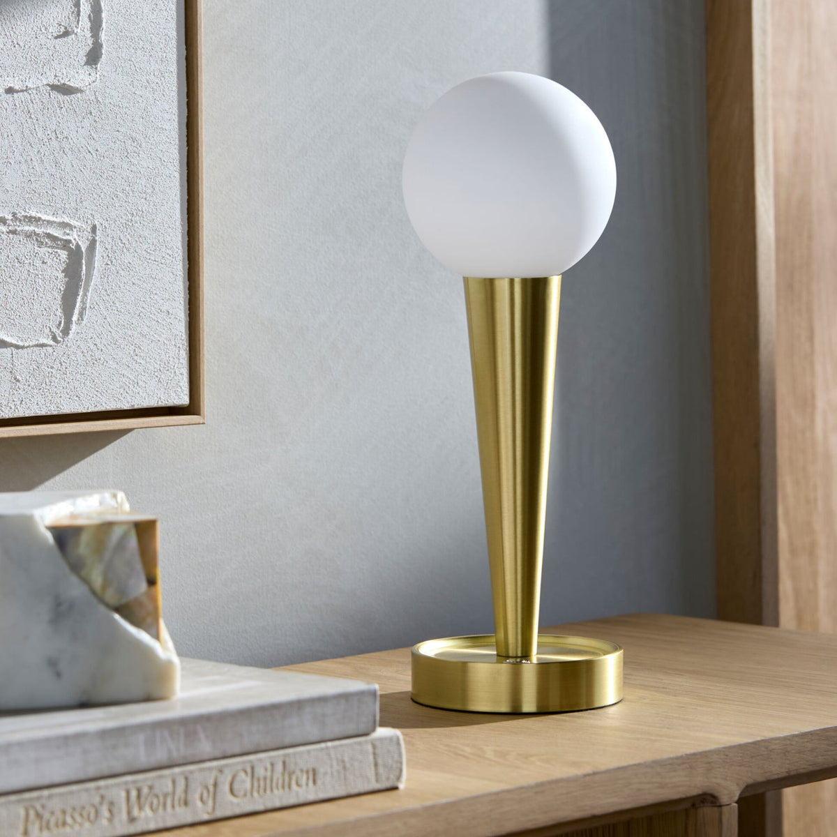 Modern European furniture -  Conical Metal Accent Table Lamp - www.oroa.com