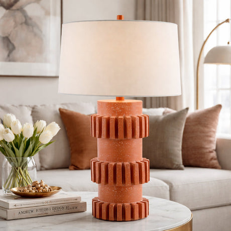 Modern European furniture - Modern Carved Accent Table Lamp - www.oroa.com