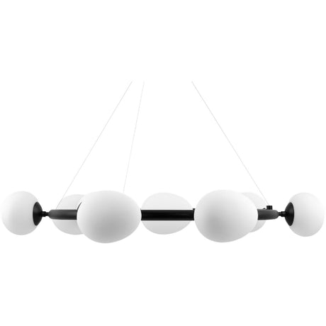 Modern European furniture - 9-Light White Glass Chandelier - www.oroa.com