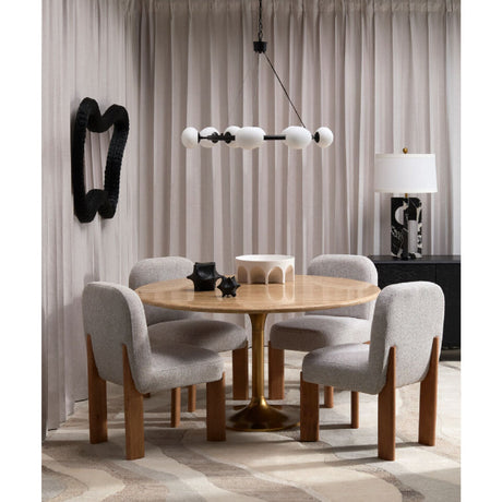 Modern European furniture - 9-Light White Glass Chandelier - www.oroa.com