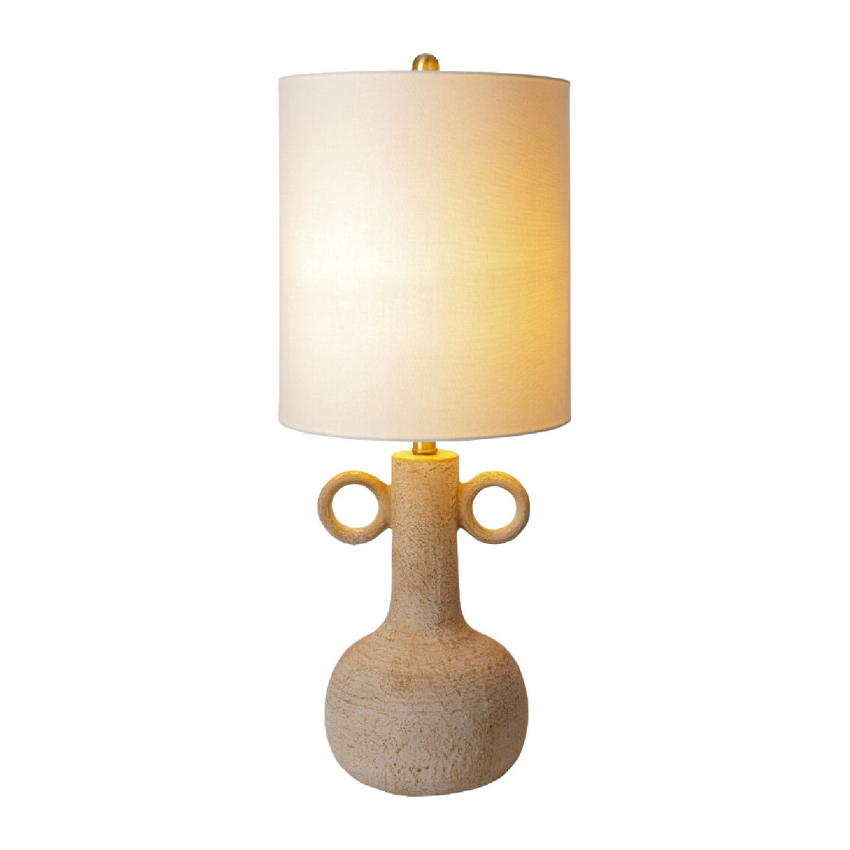 Modern European furniture - Beige Ceramic Accent Table Lamp - www.oroa.com