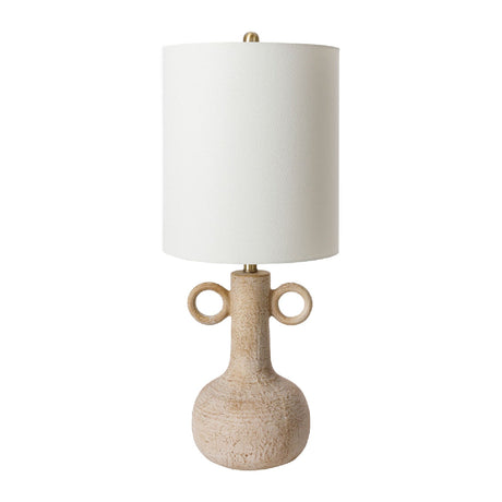 Modern European furniture - Beige Ceramic Accent Table Lamp - www.oroa.com