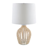 Modern European furniture - Wooden Beads Accent Table Lamp - www.oroa.com