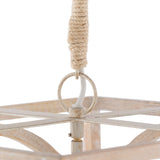 Modern European furniture - Whitewashed Wooden 4-Light Chandelier - www.oroa.com