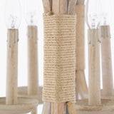 Modern European furniture - Whitewashed Wooden 4-Light Chandelier - www.oroa.com