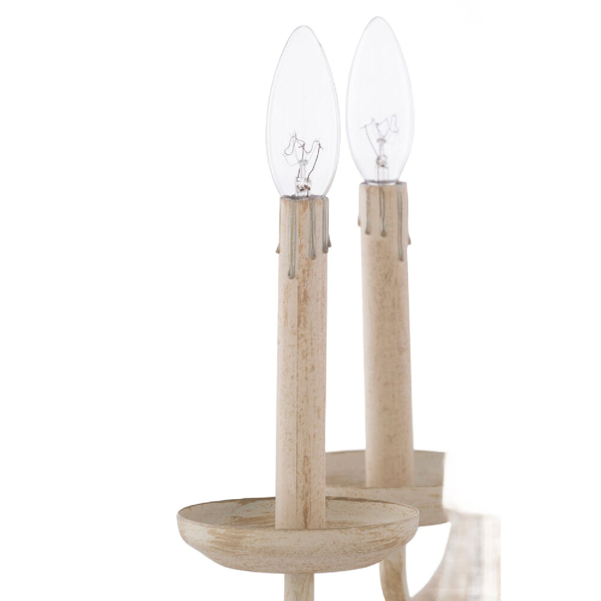 Modern European furniture - Whitewashed Wooden 4-Light Chandelier - www.oroa.com