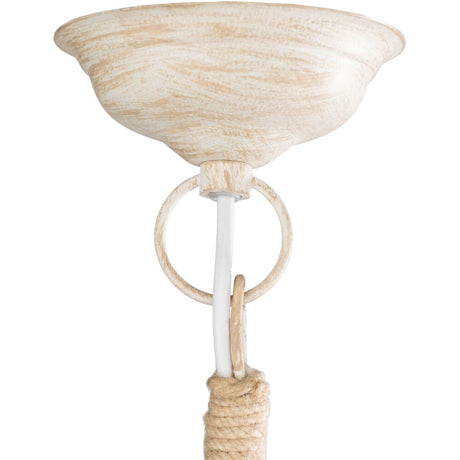 Modern European furniture - Whitewashed Wooden 4-Light Chandelier - www.oroa.com