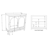 Modern furniture - Mango Wood 2-Door Cabinet - www.oroa.com