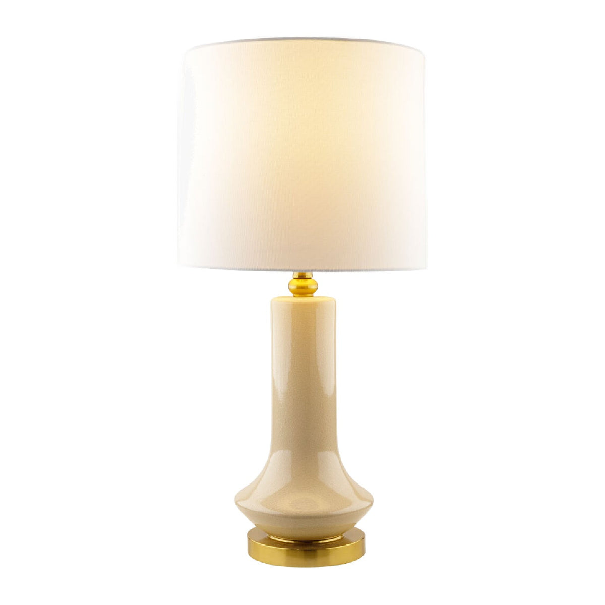 Modern European furniture - Distressed Cream Ceramic Table Lamp - www.oroa.com