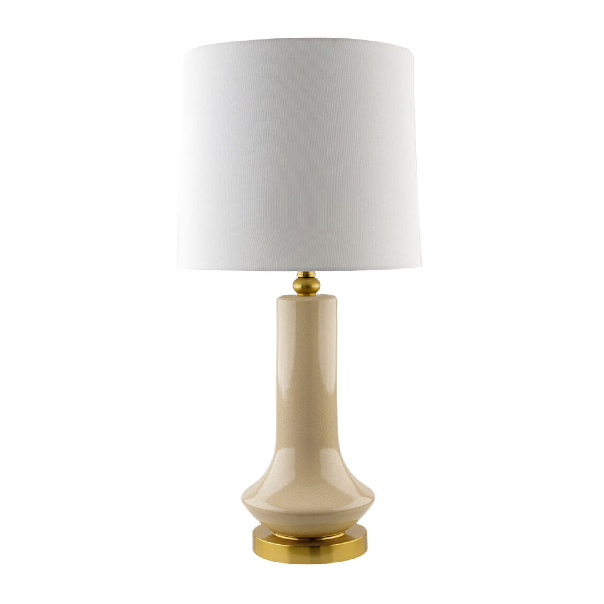 Modern European furniture - Distressed Cream Ceramic Table Lamp - www.oroa.com