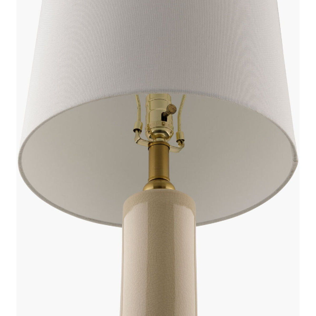 Modern European furniture - Distressed Cream Ceramic Table Lamp - www.oroa.com