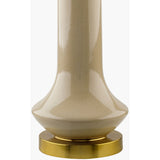 Modern European furniture - Distressed Cream Ceramic Table Lamp - www.oroa.com