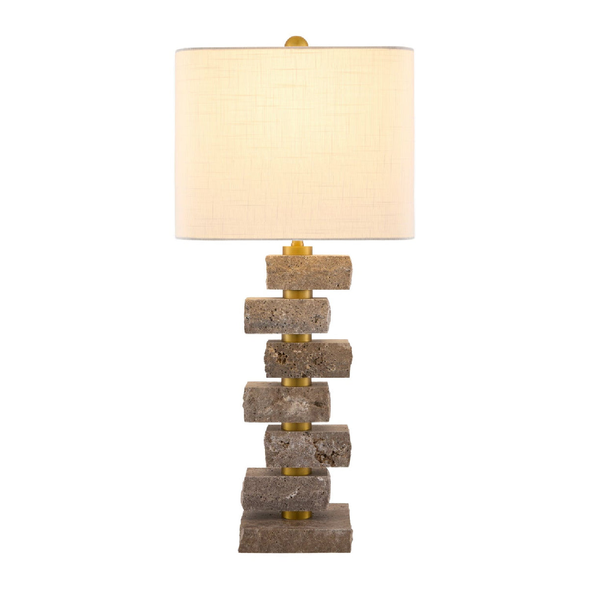 Modern European furniture - Organic Marble Stacked Table Lamp - www.oroa.com