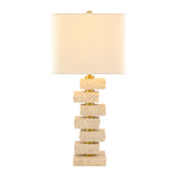 Modern European furniture - Organic Marble Stacked Table Lamp - www.oroa.com