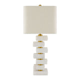 Modern European furniture - Organic Marble Stacked Table Lamp - www.oroa.com