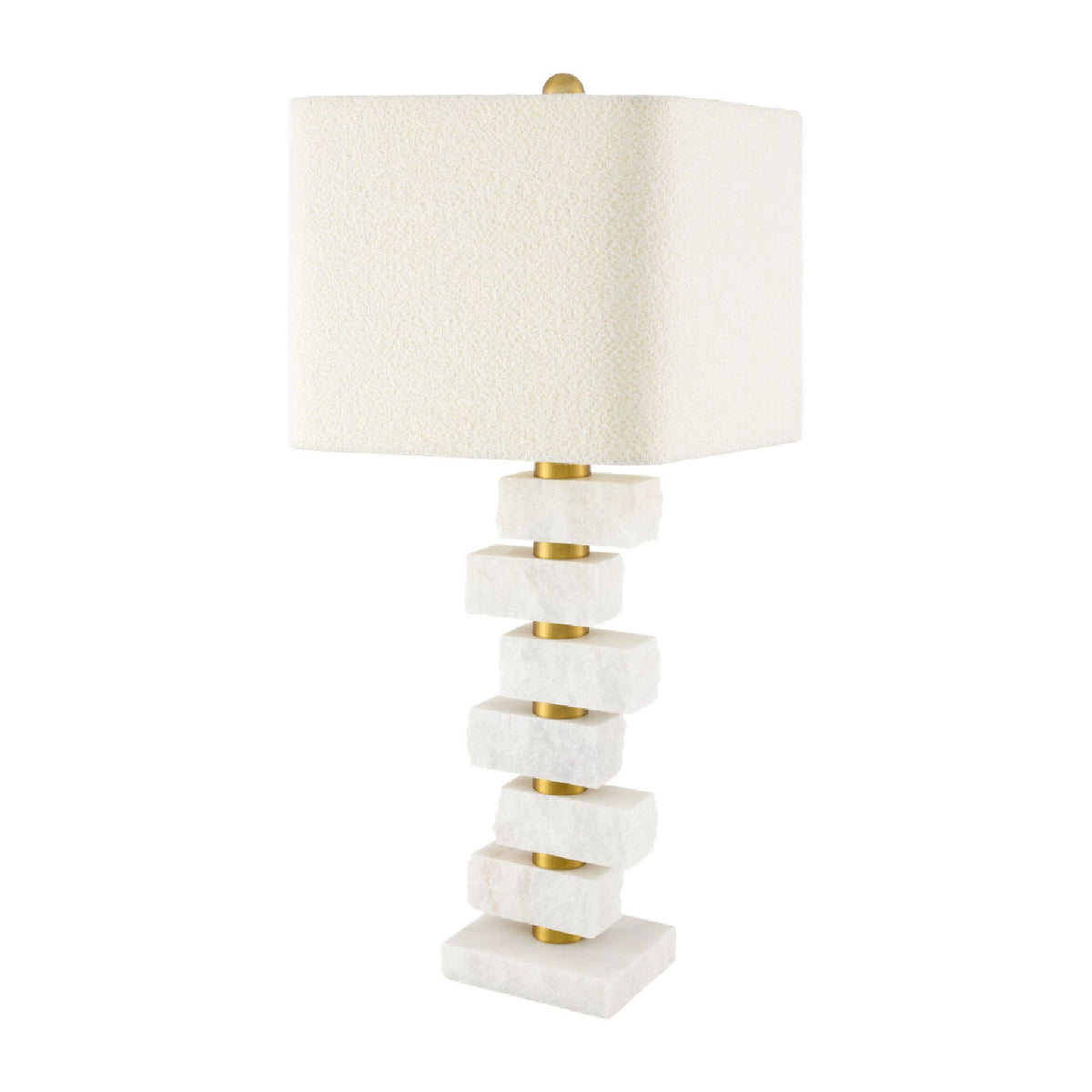 Modern European furniture - Organic Marble Stacked Table Lamp - www.oroa.com