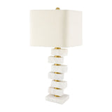 Modern European furniture - Organic Marble Stacked Table Lamp - www.oroa.com