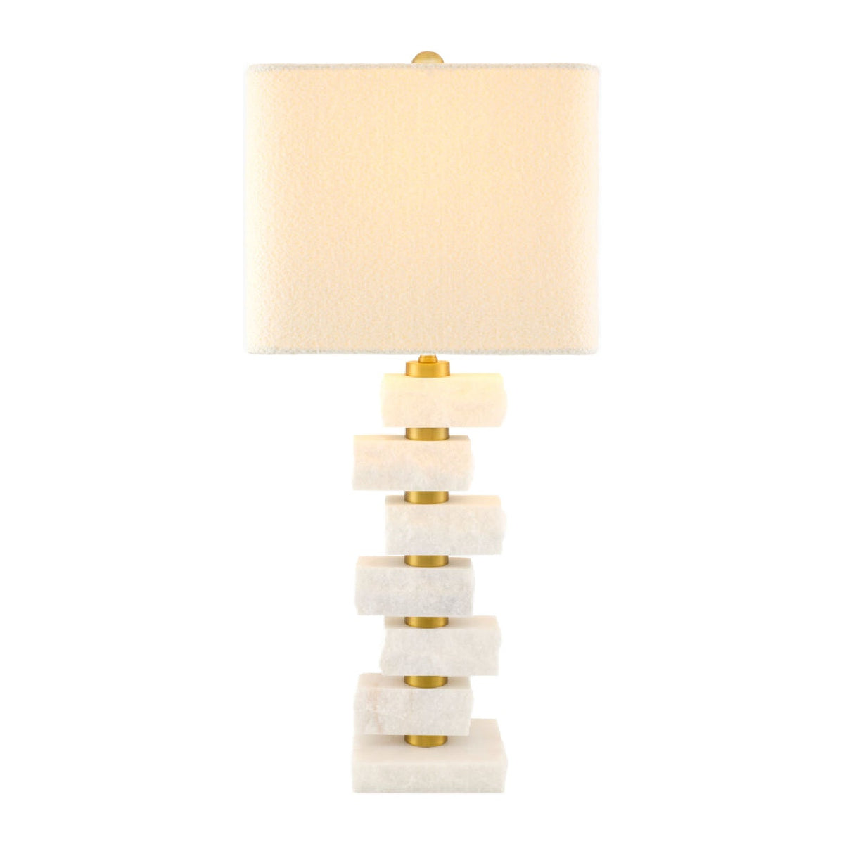 Modern European furniture - Organic Marble Stacked Table Lamp - www.oroa.com
