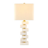 Modern European furniture - Organic Marble Stacked Table Lamp - www.oroa.com