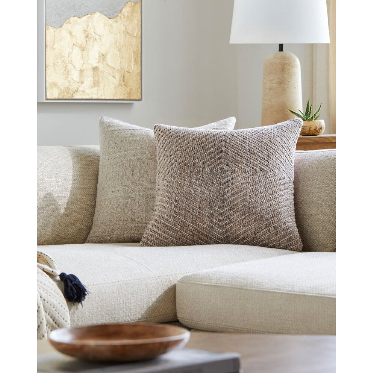Modern European furniture - Woven Yarn Down Insert Pillow - www.oroa.com