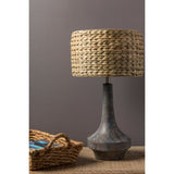 Modern European furniture - Braided Natural Seagrass Table Lamp - www.oroa.com