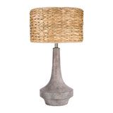 Modern European furniture - Braided Natural Seagrass Table Lamp - www.oroa.com