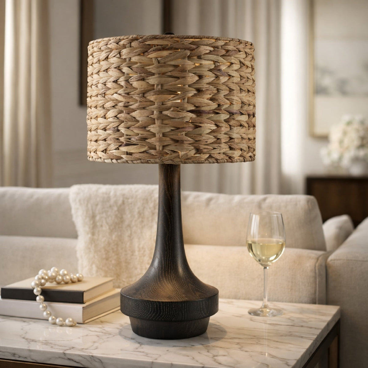 Modern European furniture - Braided Shade Accent Table Lamp - www.oroa.com