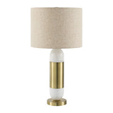 Modern European furniture - Gold Wrapped Marble Table Lamp - www.oroa.com