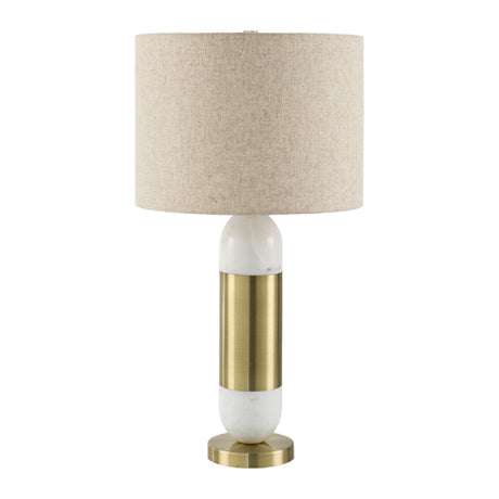 Modern European furniture - Gold Wrapped Marble Table Lamp - www.oroa.com