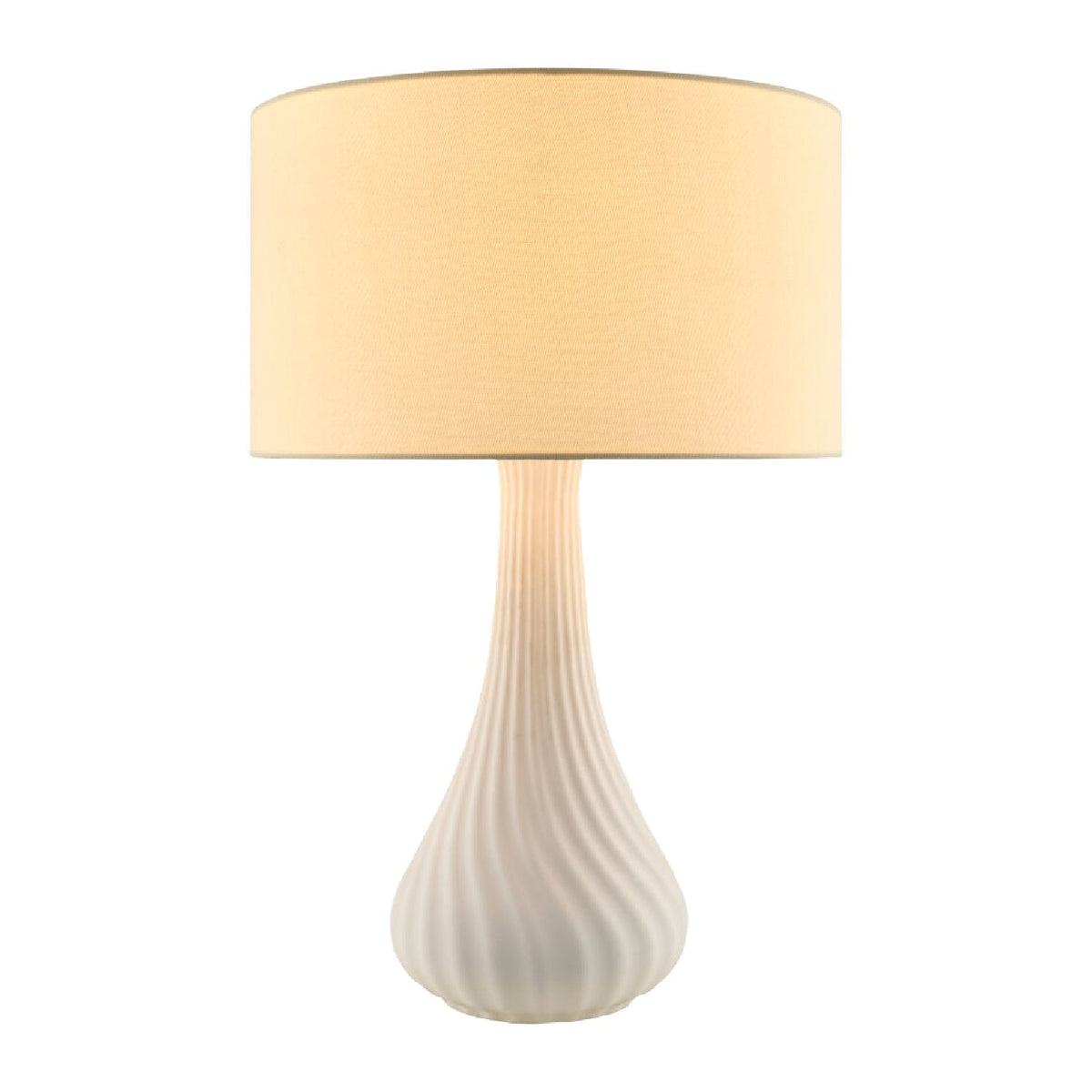 Modern European furniture - White Concrete Linen Table Lamp - www.oroa.com