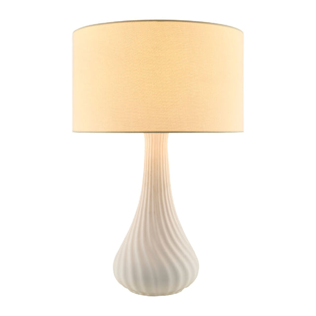 Modern European furniture - White Concrete Linen Table Lamp - www.oroa.com