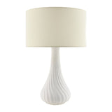 Modern European furniture - White Concrete Linen Table Lamp - www.oroa.com