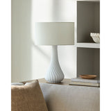 Modern European furniture - White Concrete Linen Table Lamp - www.oroa.com