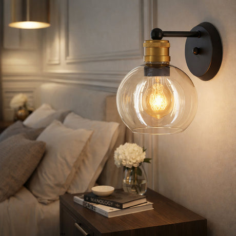 Modern European furniture - Round Champagne Glass Wall Lamp - www.oroa.com